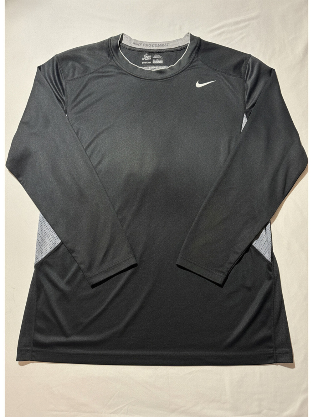Nike Pro Combat Dri-Fit Fitted Long Sleeve Shirt 3XL Black &